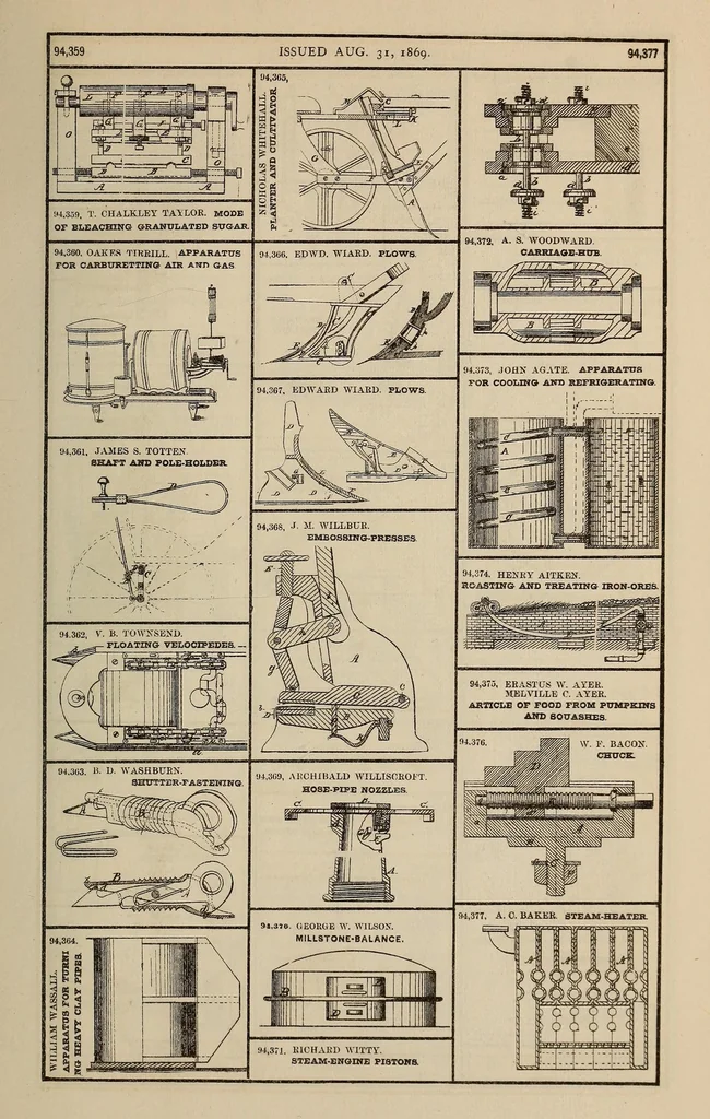 An illustration from Annual report of the Commissioner of Patents for the year 1869, 1876, leaf 159