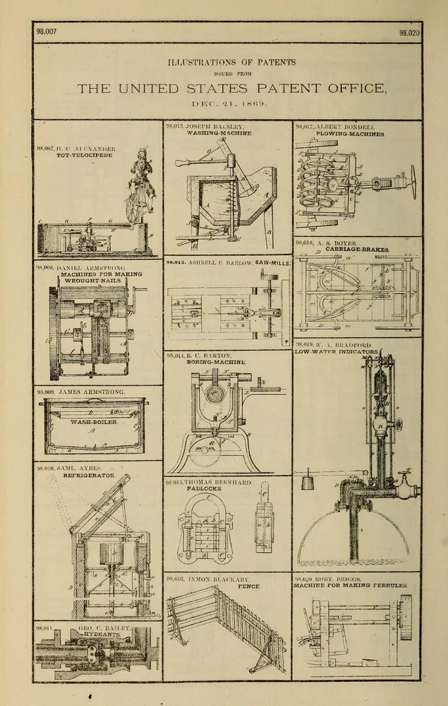 An illustration from Annual report of the Commissioner of Patents for the year 1869, 1876, leaf 378