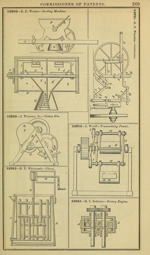 An illustration from Annual report of the Commissioner of Patents for the year .., 1866, leaf 279