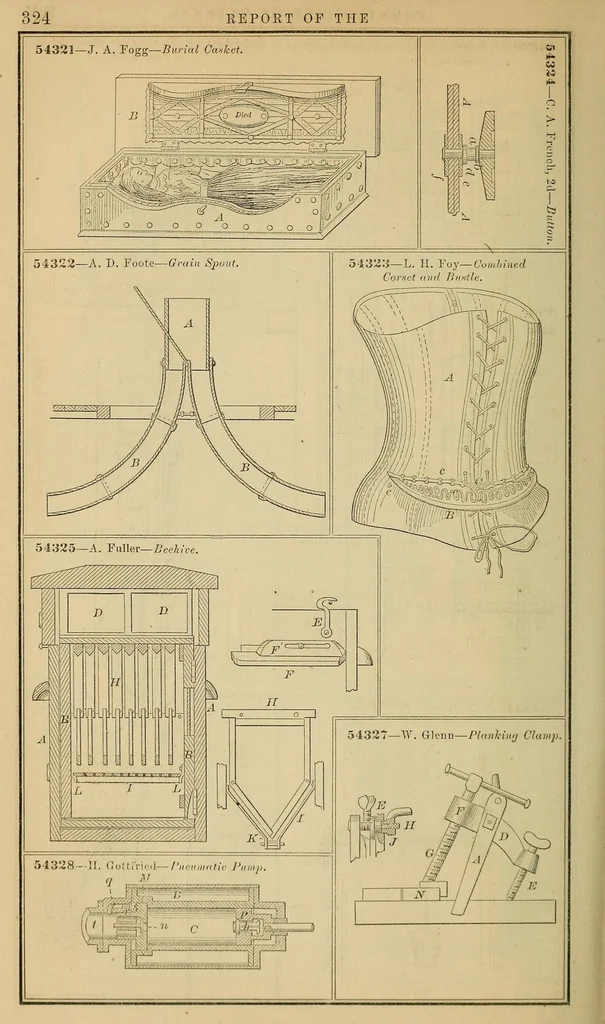 An illustration from Annual report of the Commissioner of Patents for the year .., 1866, leaf 334