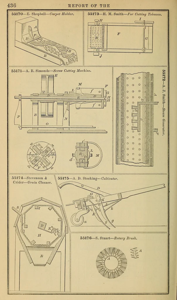An illustration from Annual report of the Commissioner of Patents for the year .., 1866, leaf 446