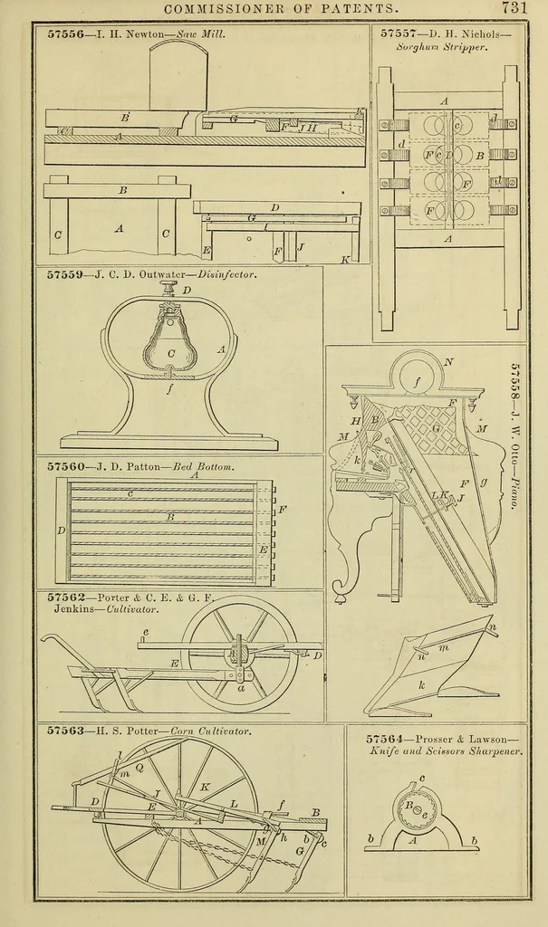 An illustration from Annual report of the Commissioner of Patents for the year .., 1866, leaf 741