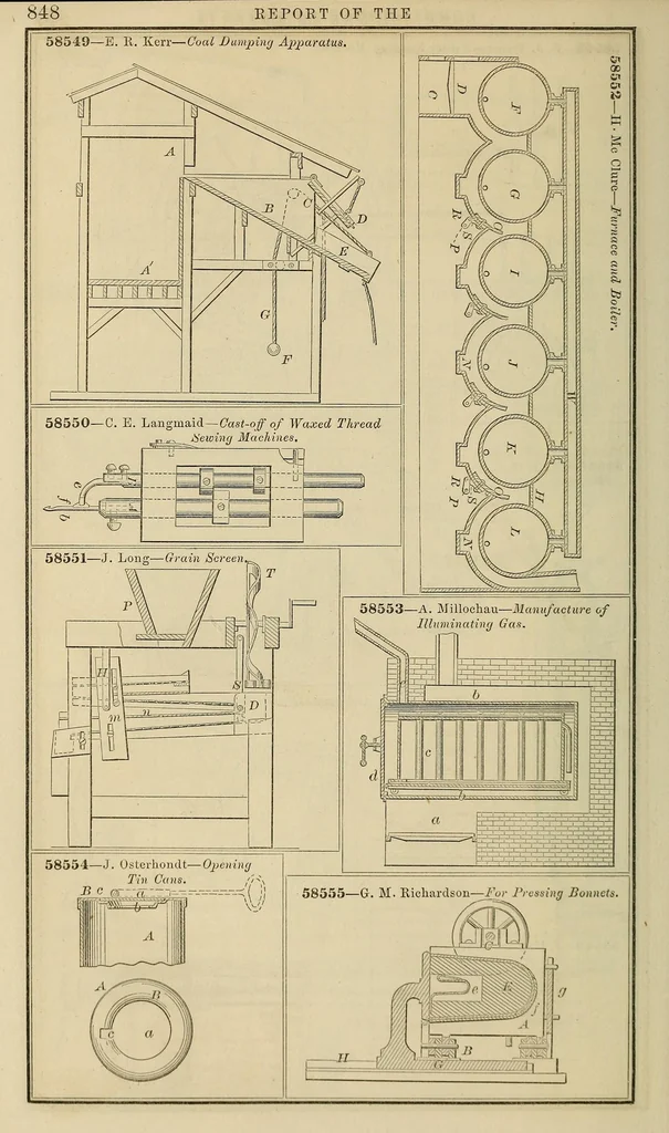 An illustration from Annual report of the Commissioner of Patents for the year .., 1866, leaf 858