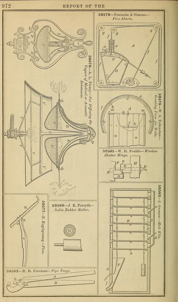 An illustration from Annual report of the Commissioner of Patents for the year .., 1866, leaf 982