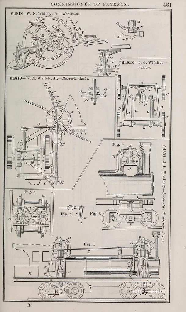 An illustration from Annual report of the Commissioner of Patents for the year .., 1867, leaf 491