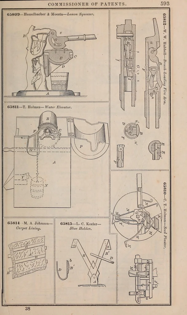 An illustration from Annual report of the Commissioner of Patents for the year .., 1867, leaf 603
