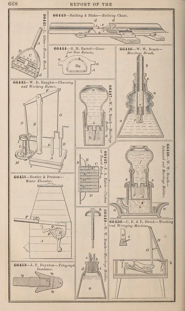 An illustration from Annual report of the Commissioner of Patents for the year .., 1867, leaf 678