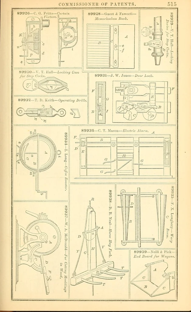 An illustration from Annual report of the Commissioner of Patents for the year .., 1869, leaf 525