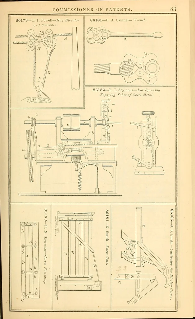 An illustration from Annual report of the Commissioner of Patents for the year .., 1869, leaf 93