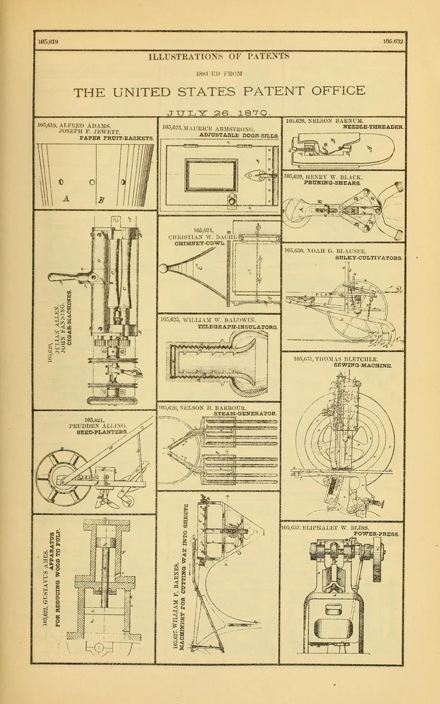 An illustration from Annual report of the Commissioner of Patents for the year .., 1870, leaf 401