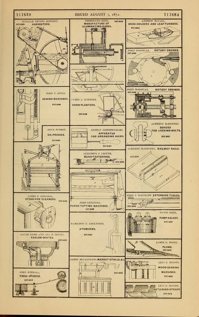 An illustration from Annual report of the Commissioner of Patents for the year .., 1871, leaf 421