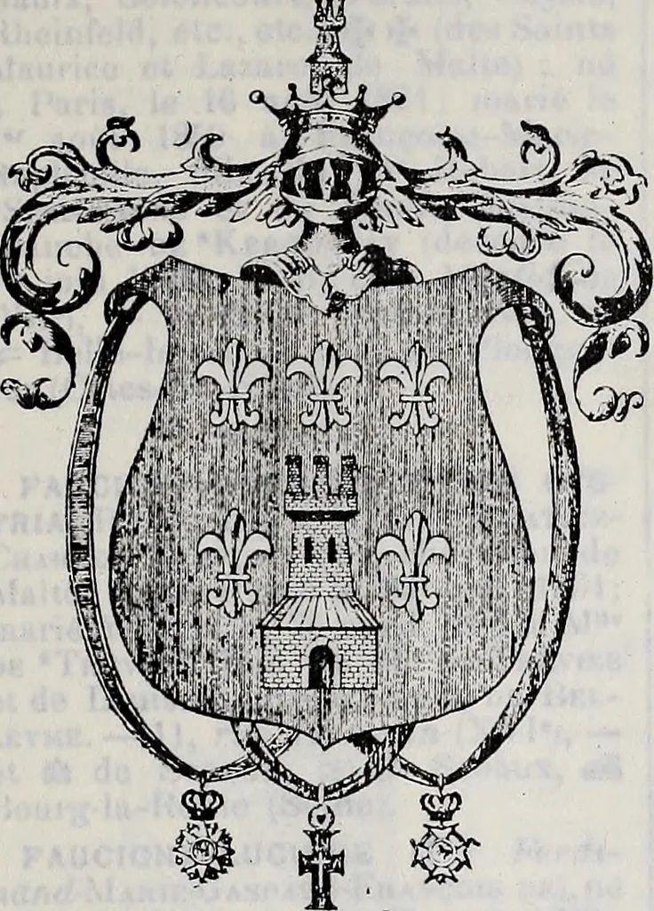 An illustration from Annuare général héraldique, 1903, leaf 996