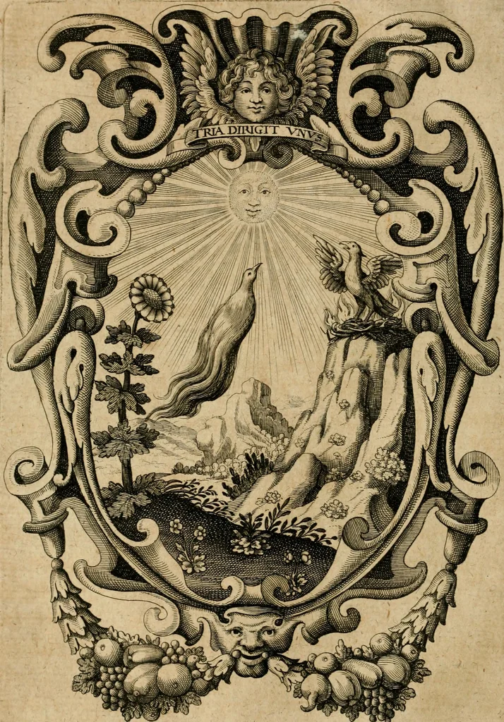 An illustration from Annus secularis Societatis Iesu, adumbratus ex anno temporali a Gymnasio Tricoronato Vbiorum : anno confirmatae Societatis centesimo, salutis humanae MDCXL, 1640, leaf 119