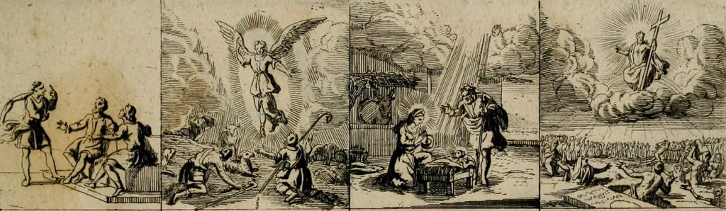 An illustration from Annus symbolicus, emblemmatice, et versu leonino : quemcumq[ue] statum hominum incitans ad animum pie recreandum : humillimè oblatus serenissimo electorali principi Carolo Alberto vtriusq[ue] Bavariae &c. duci. etc. etc. [sic] : accrescenti orbis terrae delicio, 1699, leaf 100