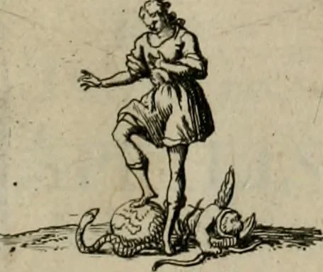 An illustration from Annus symbolicus, emblemmatice, et versu leonino : quemcumq[ue] statum hominum incitans ad animum pie recreandum : humillimè oblatus serenissimo electorali principi Carolo Alberto vtriusq[ue] Bavariae &c. duci. etc. etc. [sic] : accrescenti orbis terrae delicio, 1699, leaf 28