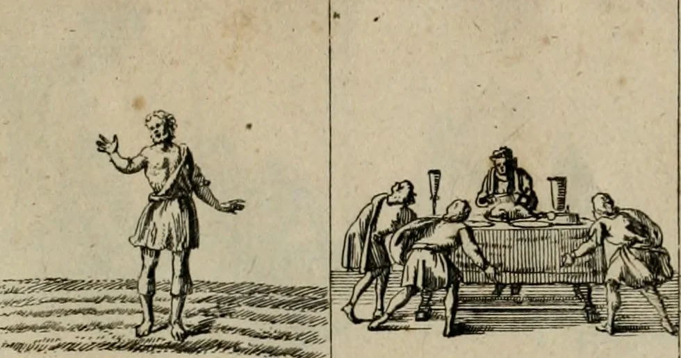 An illustration from Annus symbolicus, emblemmatice, et versu leonino : quemcumq[ue] statum hominum incitans ad animum pie recreandum : humillimè oblatus serenissimo electorali principi Carolo Alberto vtriusq[ue] Bavariae &c. duci. etc. etc. [sic] : accrescenti orbis terrae delicio, 1699, leaf 34