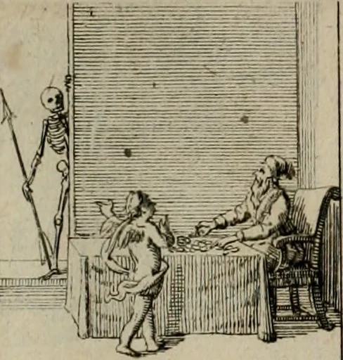 An illustration from Annus symbolicus, emblemmatice, et versu leonino : quemcumq[ue] statum hominum incitans ad animum pie recreandum : humillimè oblatus serenissimo electorali principi Carolo Alberto vtriusq[ue] Bavariae &c. duci. etc. etc. [sic] : accrescenti orbis terrae delicio, 1699, leaf 78