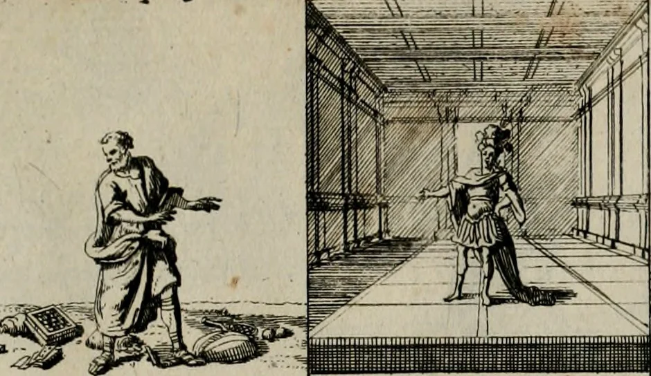 An illustration from Annus symbolicus, emblemmatice, et versu leonino : quemcumq[ue] statum hominum incitans ad animum pie recreandum : humillimè oblatus serenissimo electorali principi Carolo Alberto vtriusq[ue] Bavariae &c. duci. etc. etc. [sic] : accrescenti orbis terrae delicio, 1699, leaf 90