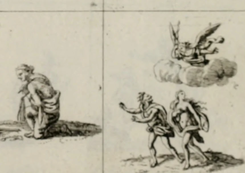 An illustration from Annus symbolicus, emblemmatice, et versu leonino : quemcumq[ue] statum hominum incitans ad animum pie recreandum. Humillimè oblatus serenissimo electorali principi Iosepho Ferdinando vtriusq[ue] Bavariae &c. duci. etc. etc. Accrescenti orbis terrae delicio, 1696, leaf 12