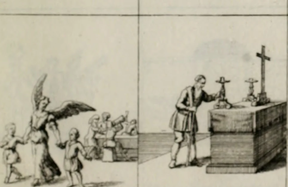 An illustration from Annus symbolicus, emblemmatice, et versu leonino : quemcumq[ue] statum hominum incitans ad animum pie recreandum. Humillimè oblatus serenissimo electorali principi Iosepho Ferdinando vtriusq[ue] Bavariae &c. duci. etc. etc. Accrescenti orbis terrae delicio, 1696, leaf 38