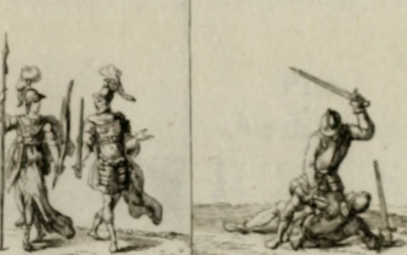 An illustration from Annus symbolicus, emblemmatice, et versu leonino : quemcumq[ue] statum hominum incitans ad animum pie recreandum. Humillimè oblatus serenissimo electorali principi Iosepho Ferdinando vtriusq[ue] Bavariae &c. duci. etc. etc. Accrescenti orbis terrae delicio, 1696, leaf 50