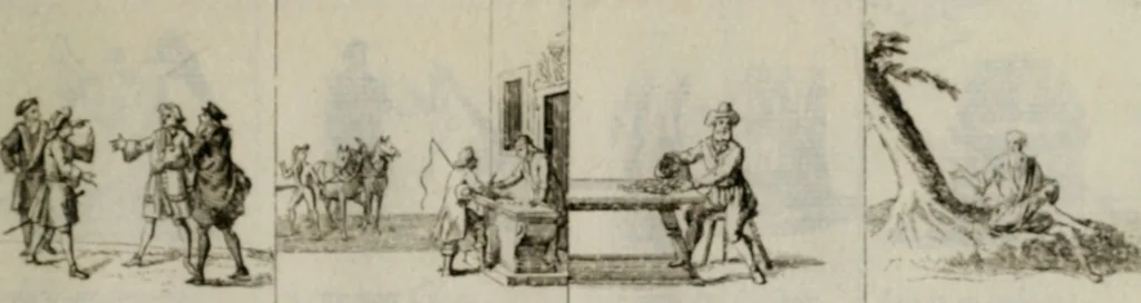 An illustration from Annus symbolicus, emblemmatice, et versu leonino : quemcumq[ue] statum hominum incitans ad animum pie recreandum. Humillimè oblatus serenissimo electorali principi Iosepho Ferdinando vtriusq[ue] Bavariae &c. duci. etc. etc. Accrescenti orbis terrae delicio, 1696, leaf 56