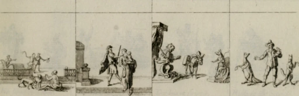 An illustration from Annus symbolicus, emblemmatice, et versu leonino : quemcumq[ue] statum hominum incitans ad animum pie recreandum. Humillimè oblatus serenissimo electorali principi Iosepho Ferdinando vtriusq[ue] Bavariae &c. duci. etc. etc. Accrescenti orbis terrae delicio, 1696, leaf 56