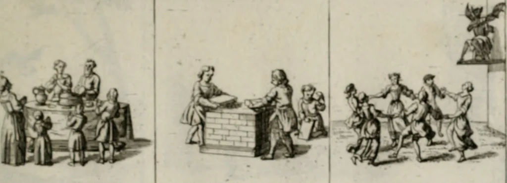 An illustration from Annus symbolicus, emblemmatice, et versu leonino : quemcumq[ue] statum hominum incitans ad animum pie recreandum. Humillimè oblatus serenissimo electorali principi Iosepho Ferdinando vtriusq[ue] Bavariae &c. duci. etc. etc. Accrescenti orbis terrae delicio, 1696, leaf 68