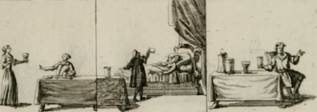 An illustration from Annus symbolicus, emblemmatice, et versu leonino : quemcumq[ue] statum hominum incitans ad animum pie recreandum. Humillimè oblatus serenissimo electorali principi Iosepho Ferdinando vtriusq[ue] Bavariae &c. duci. etc. etc. Accrescenti orbis terrae delicio, 1696, leaf 70