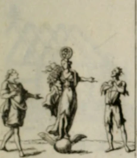An illustration from Annus symbolicus, emblemmatice, et versu leonino : quemcumq[ue] statum hominum incitans ad animum pie recreandum. Humillimè oblatus serenissimo electorali principi Iosepho Ferdinando vtriusq[ue] Bavariae &c. duci. etc. etc. Accrescenti orbis terrae delicio, 1696, leaf 82