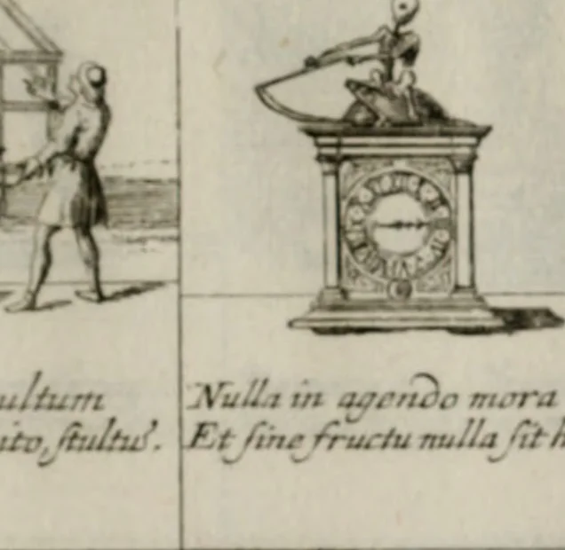 An illustration from Annus symbolicus, emblemmatice, et versu leonino : quemcumq[ue] statum hominum incitans ad animum pie recreandum. Humillimè oblatus serenissimo electorali principi Iosepho Ferdinando vtriusq[ue] Bavariae &c. duci. etc. etc. Accrescenti orbis terrae delicio, 1696, leaf 84