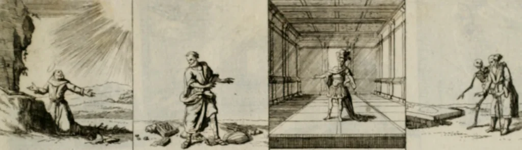 An illustration from Annus symbolicus, emblemmatice, et versu leonino : quemcumq[ue] statum hominum incitans ad animum pie recreandum. Humillimè oblatus serenissimo electorali principi Iosepho Ferdinando vtriusq[ue] Bavariae &c. duci. etc. etc. Accrescenti orbis terrae delicio, 1696, leaf 88