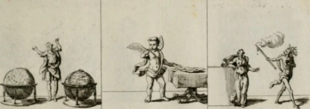 An illustration from Annus symbolicus, emblemmatice, et versu leonino : quemcumq[ue] statum hominum incitans ad animum pie recreandum. Humillimè oblatus serenissimo electorali principi Iosepho Ferdinando vtriusq[ue] Bavariae &c. duci. etc. etc. Accrescenti orbis terrae delicio, 1696, leaf 94