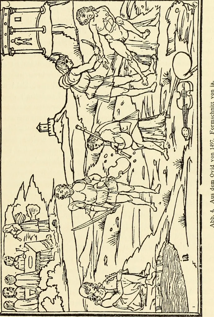 An illustration from Der anonyme Meister des Poliphilo; eine Studie zur italienischen Buchillustration und zur Antike in der Kunst des Quattrocento, 1904, leaf 22