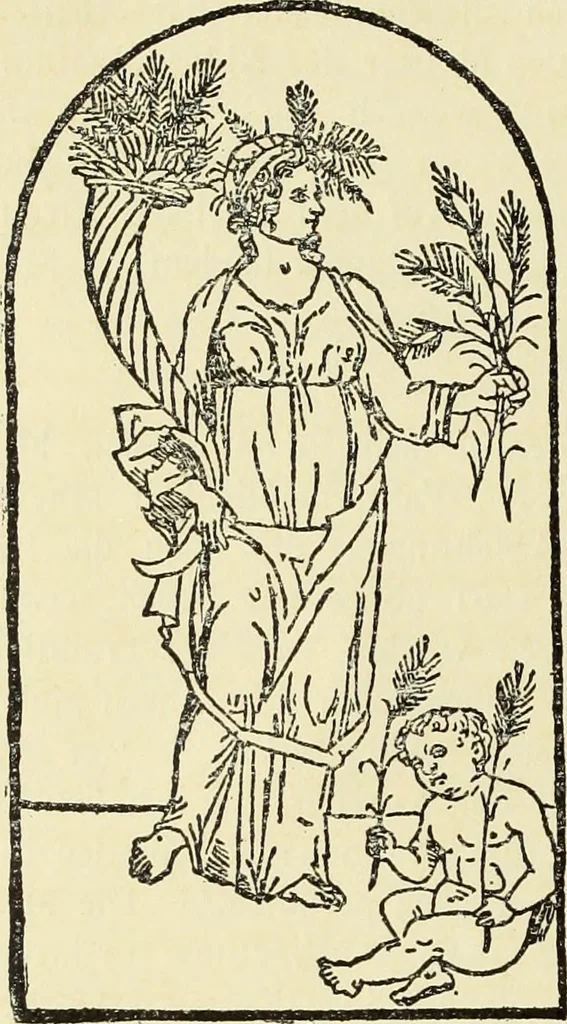 An illustration from Der anonyme Meister des Poliphilo; eine Studie zur italienischen Buchillustration und zur Antike in der Kunst des Quattrocento, 1904, leaf 57