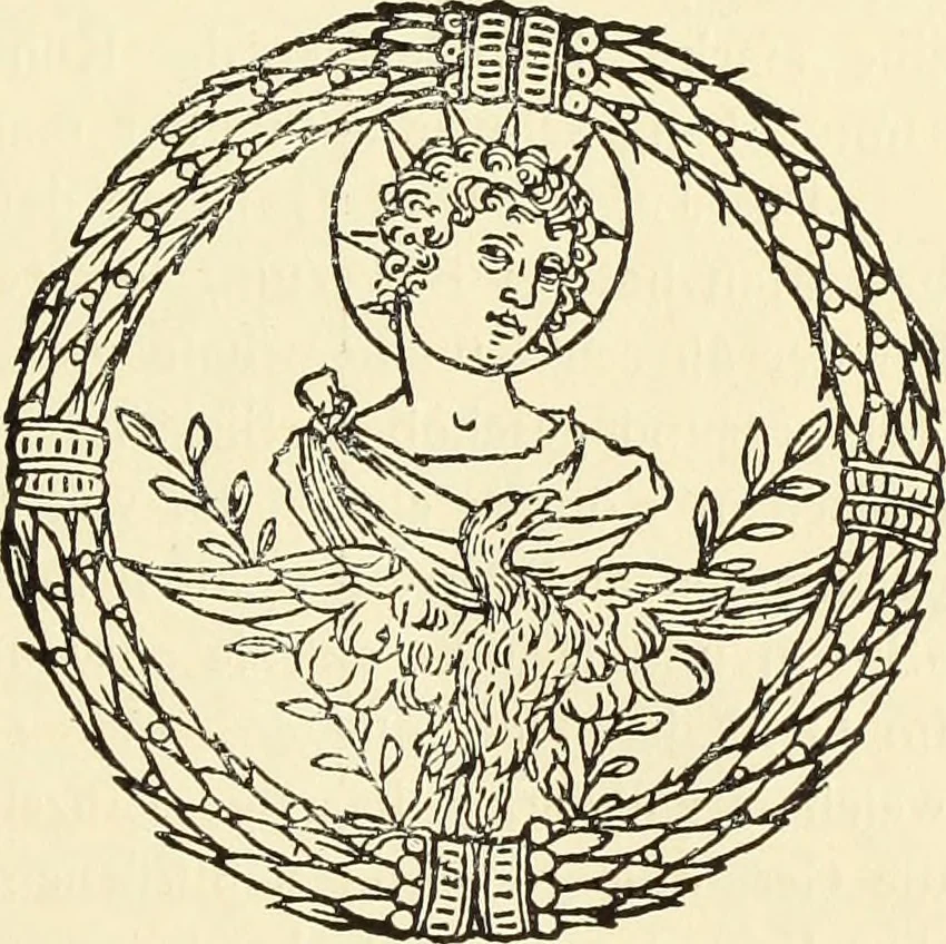 An illustration from Der anonyme Meister des Poliphilo; eine Studie zur italienischen Buchillustration und zur Antike in der Kunst des Quattrocento, 1904, leaf 60