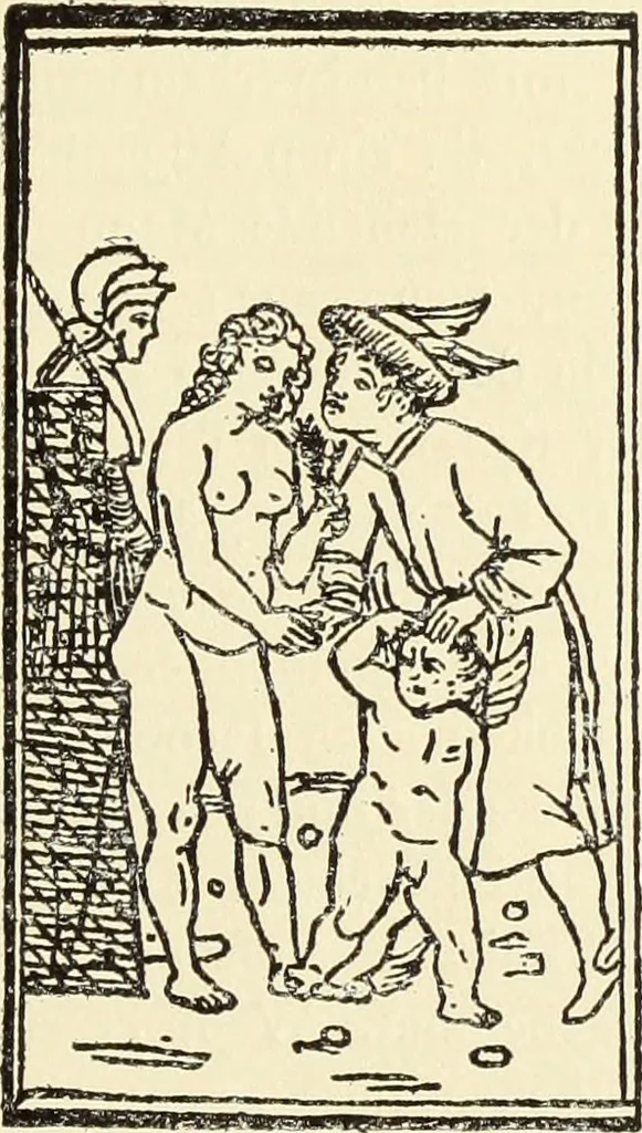 An illustration from Der anonyme Meister des Poliphilo; eine Studie zur italienischen Buchillustration und zur Antike in der Kunst des Quattrocento, 1904, leaf 66
