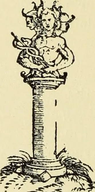 An illustration from Der anonyme Meister des Poliphilo; eine Studie zur italienischen Buchillustration und zur Antike in der Kunst des Quattrocento, 1904, leaf 71