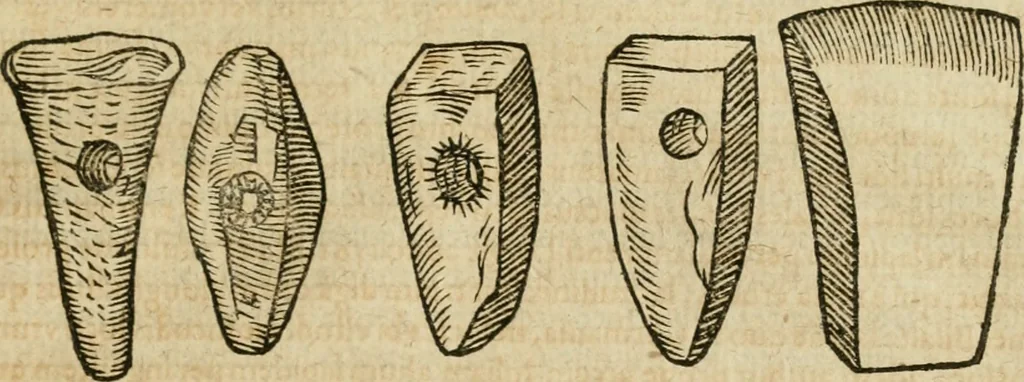 An illustration from Anselmi Boetii de Boodt ... Gemmarvm et lapidvm historia : qua non solum ortus, natura, vis & precium, sed etiam modus quo ex iis olea, salia, tincturae, essentiae, arcana & magisteria arte chymica confici possint, ostenditur : opvs principibvs, medicis, chymicis, physicis, ac liberalioribus ingeniis vtilissimum : cum variis figuris, indiceq. duplici & copioso, 1609, leaf 256