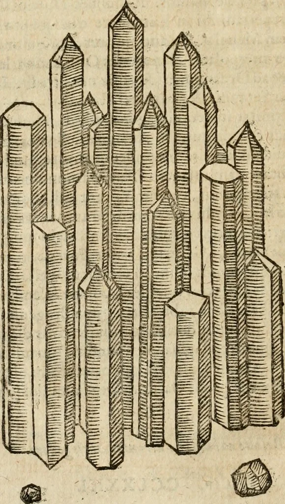 An illustration from Anselmi Boetii de Boodt ... Gemmarvm et lapidvm historia : qua non solum ortus, natura, vis & precium, sed etiam modus quo ex iis olea, salia, tincturae, essentiae, arcana & magisteria arte chymica confici possint, ostenditur : opvs principibvs, medicis, chymicis, physicis, ac liberalioribus ingeniis vtilissimum : cum variis figuris, indiceq. duplici & copioso, 1609, leaf 263