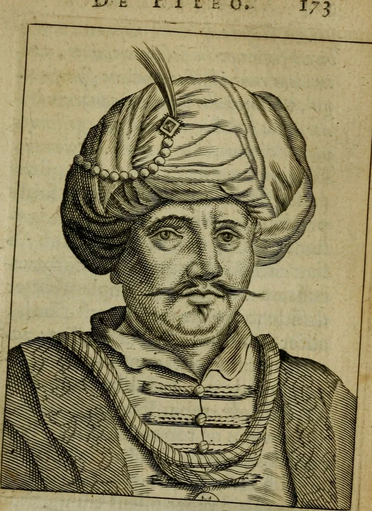 An illustration from Anselmus Solerius cemeliensis De pileo : caeterisque capitis tegminibus tam sacris, quàm profanis, 1672, leaf 188