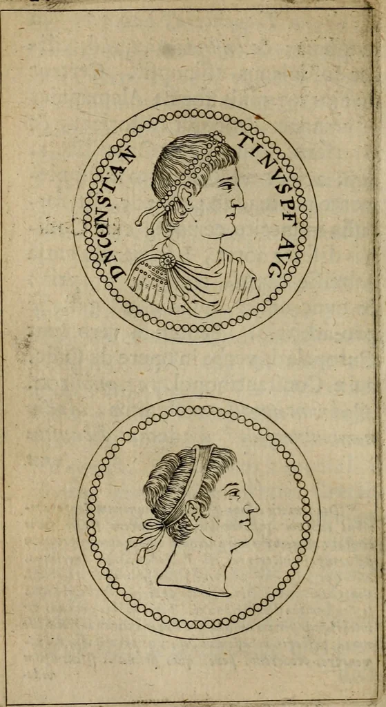 An illustration from Anselmus Solerius cemeliensis De pileo : caeterisque capitis tegminibus tam sacris, quàm profanis, 1672, leaf 197