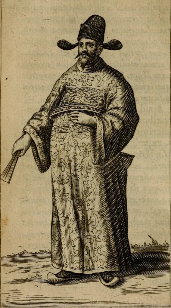 An illustration from Anselmus Solerius cemeliensis De pileo : caeterisque capitis tegminibus tam sacris, quàm profanis, 1672, leaf 217