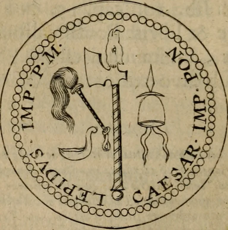 An illustration from Anselmus Solerius cemeliensis De pileo : caeterisque capitis tegminibus tam sacris, quàm profanis, 1672, leaf 253