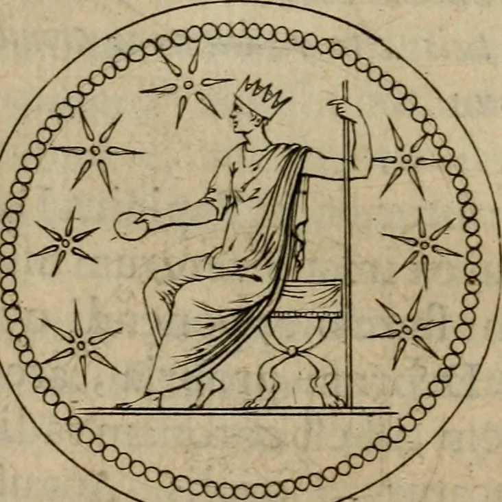 An illustration from Anselmus Solerius cemeliensis De pileo : caeterisque capitis tegminibus tam sacris, quàm profanis, 1672, leaf 401