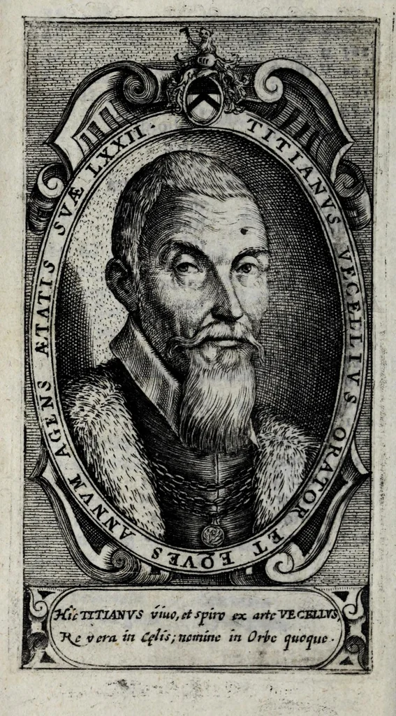 An illustration from Anthologia, ouero, Raccolta di fiori poetici in morte del m.to ill.re et ecc.mo sig.r Titiano Vecellio di Cadoro, caualiere et oratore, 1621, leaf 26