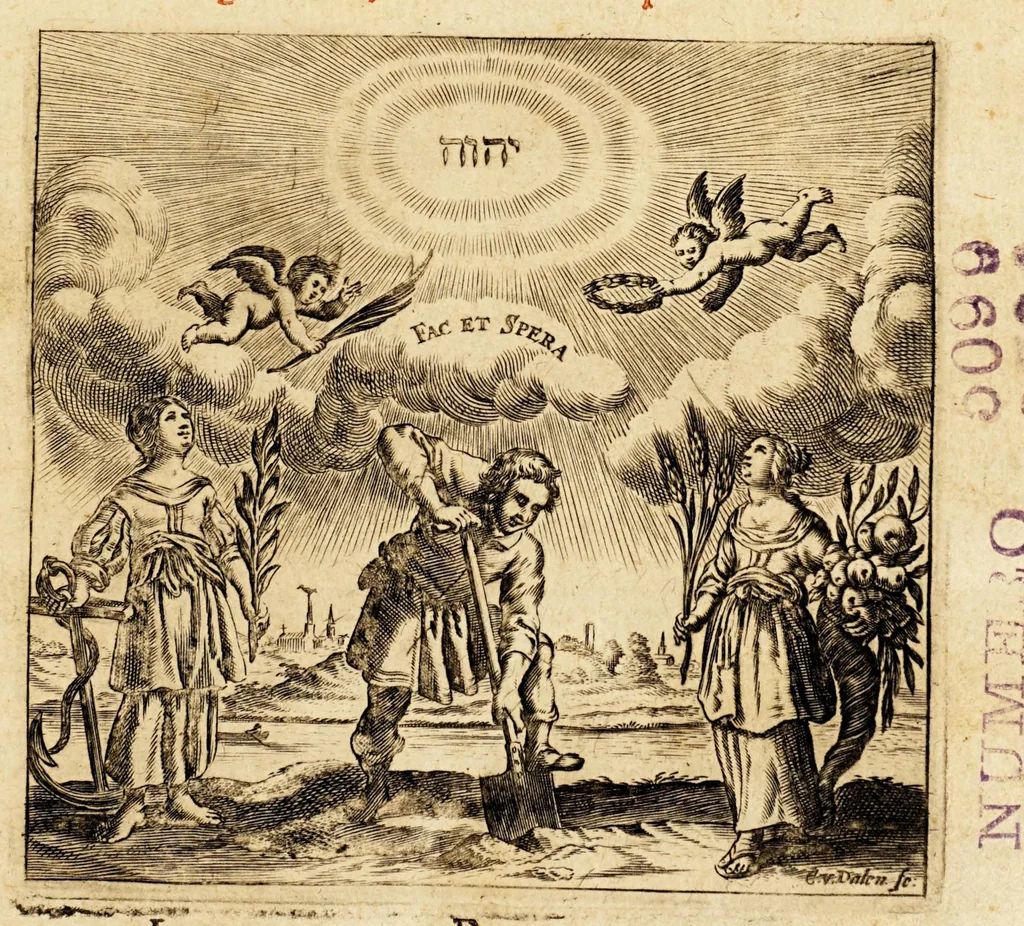 An illustration from Anthonii Thysii JC. Historia navalis, sive celeberrimorum praeliorum, : quæ mari ab antiquissimis temporibus usque ad pacem Hispanicam Batavi, fœderatiq[ue] Belgæ, utplurimum victores gesserunt, luculenta descriptio, 1657, leaf 7