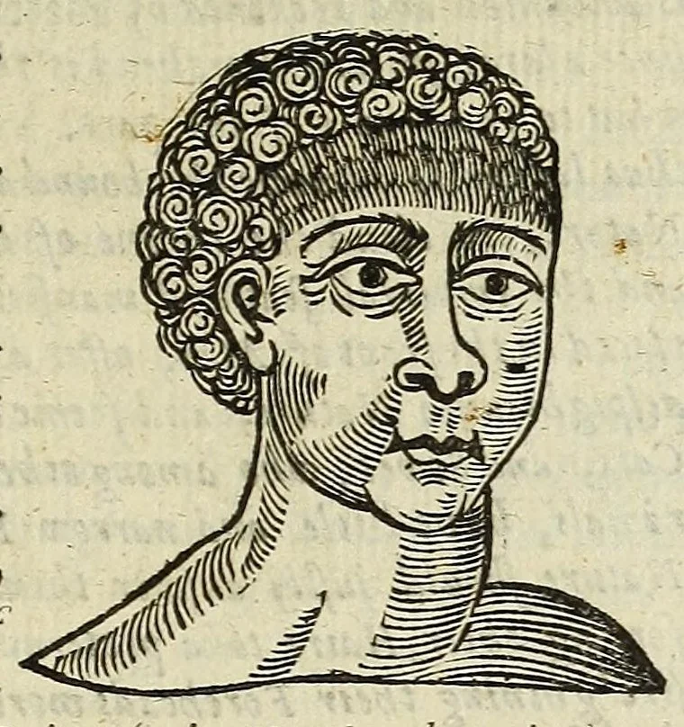 An illustration from Anthropometamorphosis: man transform'd: or, The artificiall changling, historically presented, in the mad and cruel gallantry, foolish bravery, ridiculous beauty, filthy finenesse, and loathsome loveliness of most nations, fashioning and altering their bodies from the mould intended by nature; with figures of those transformations. To which artificial and affected deformations are added, all the native and national monstrosities that have appeared to disfigure the humane fabrick. With a vindication of the regular beauty and honesty of nature, 1653, leaf 131