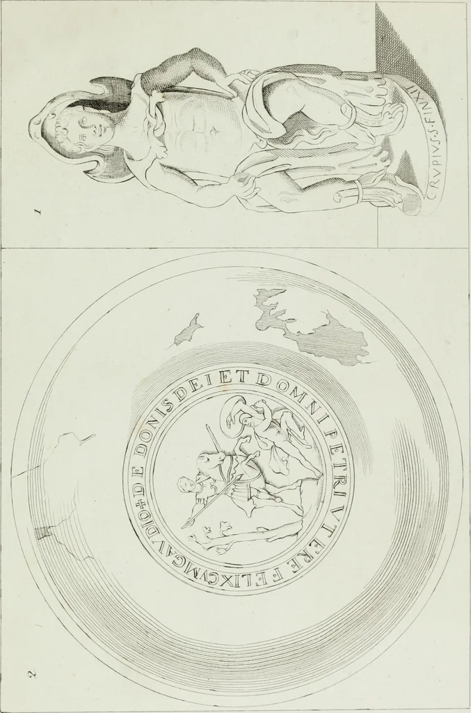 An illustration from Antiche iscrizioni Perugine; raccolte dichiarate e pubblicate, 1833, leaf 730
