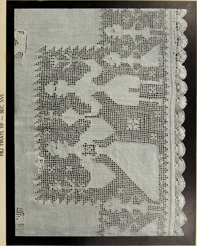 An illustration from Antiche trine italiane : trine ad ago, 1908, leaf 108